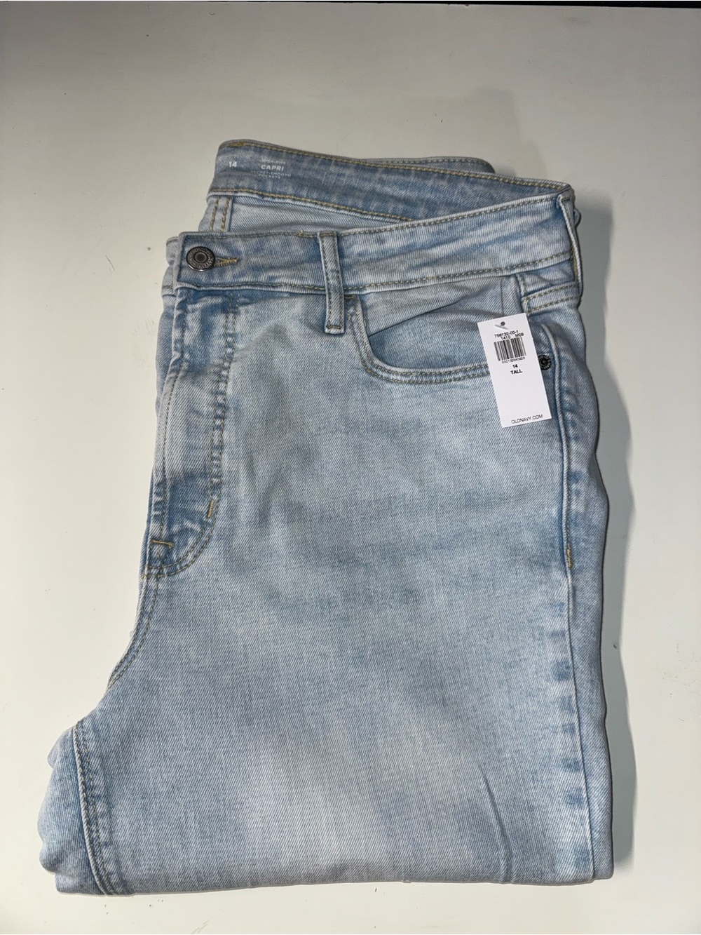 Old Navy High-Rise Capri Secret-Smooth Pockets Blue Skinny Jeans